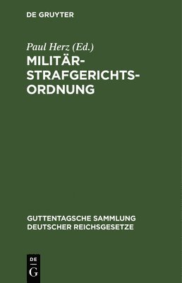 bokomslag Militärstrafgerichtsordnung