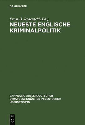 bokomslag Neueste Englische Kriminalpolitik