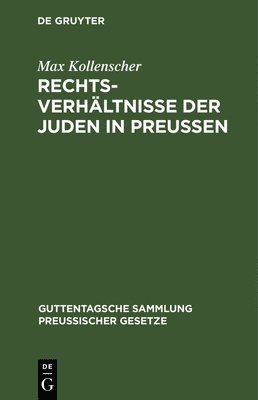 Rechtsverhältnisse Der Juden in Preußen