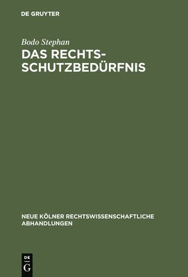 Das Rechtsschutzbedrfnis 1