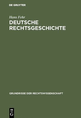 bokomslag Deutsche Rechtsgeschichte