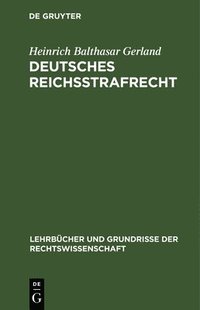 bokomslag Deutsches Reichsstrafrecht
