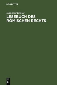 bokomslag Lesebuch des rmischen Rechts