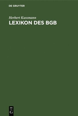 bokomslag Lexikon Des BGB