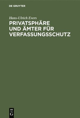 bokomslag Privatsphäre und Ämter für Verfassungsschutz