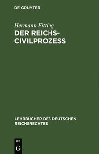 bokomslag Der Reichs-Civilproze