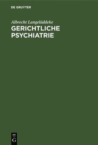 bokomslag Gerichtliche Psychiatrie