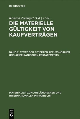 bokomslag Texte der zitierten Rechtsnormen und amerikanischen Restatements