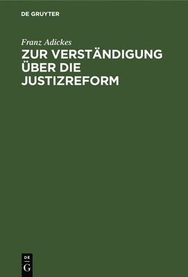 Zur Verständigung Über Die Justizreform