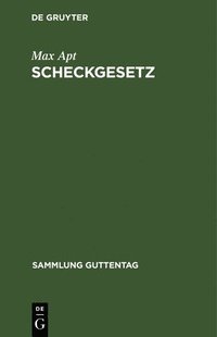 bokomslag Scheckgesetz