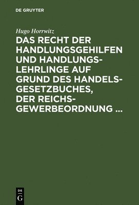 bokomslag Das Recht Der Handlungsgehilfen Und Handlungslehrlinge Auf Grund Des Handelsgesetzbuches, Der Reichs-Gewerbeordnung ...