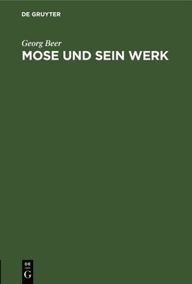 bokomslag Mose Und Sein Werk