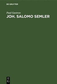 bokomslag Joh. Salomo Semler