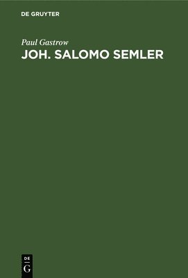 bokomslag Joh. Salomo Semler