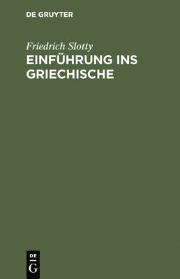 bokomslag Einführung ins Griechische