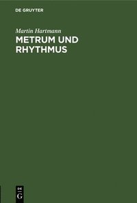 bokomslag Metrum Und Rhythmus