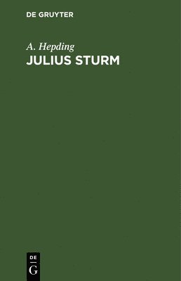 A Hepding, A. Hepding - Julius Sturm, Inbunden