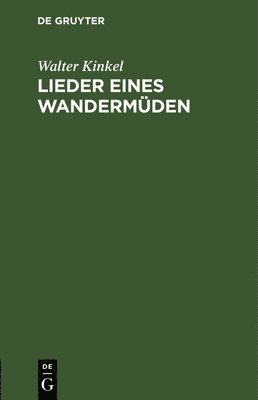 bokomslag Lieder Eines Wandermden