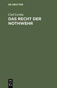 bokomslag Recht der Nothwehr