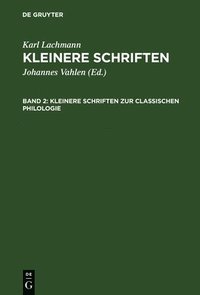 bokomslag Kleinere Schriften Zur Classischen Philologie