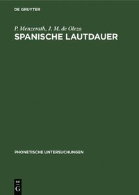 bokomslag Spanische Lautdauer