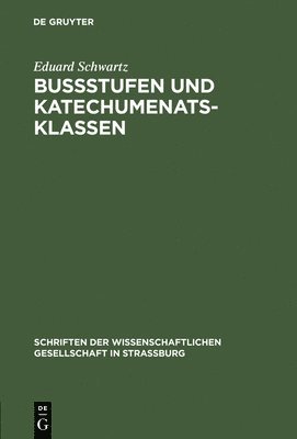 bokomslag Bußstufen Und Katechumenatsklassen