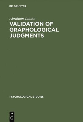 Validation of graphological judgments 1