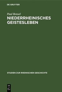 bokomslag Niederrheinisches Geistesleben