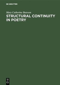 bokomslag Structural continuity in poetry