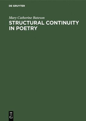 Structural continuity in poetry 1