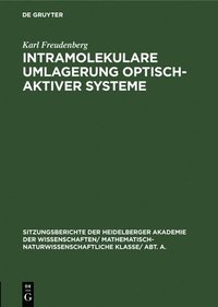 bokomslag Intramolekulare Umlagerung Optisch-Aktiver Systeme