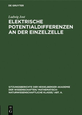 Ludwig Jost - Elektrische Potentialdifferenzen an Der Einzelzelle, Inbunden