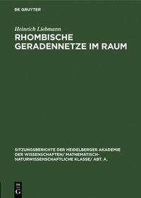 bokomslag Rhombische Geradennetze Im Raum