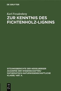 bokomslag Zur Kenntnis Des Fichtenholz-Lignins