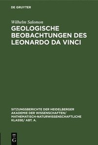 bokomslag Geologische Beobachtungen Des Leonardo Da Vinci