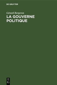 bokomslag gouverne politique