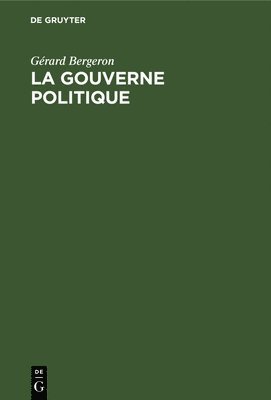 bokomslag gouverne politique