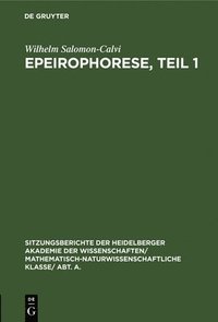 bokomslag Epeirophorese, Teil 1