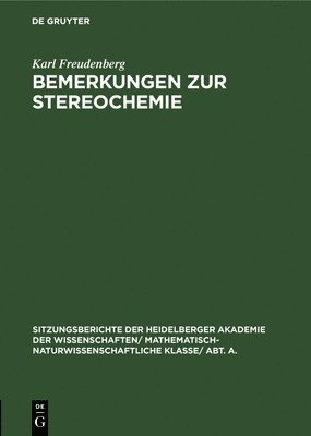 bokomslag Bemerkungen Zur Stereochemie