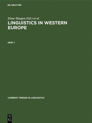 bokomslag Linguistics in Western Europe. Part 1