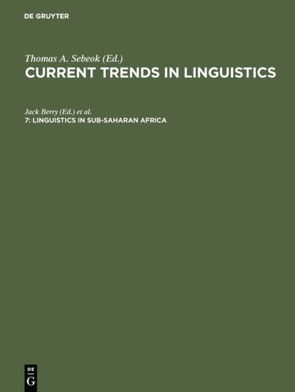 Linguistics in Sub-Saharan Africa 1