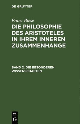 Franz Biese - Die Besonderen Wissenschaften, Inbunden