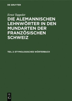 bokomslag Etymologisches Wrterbuch