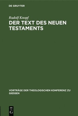 Der Text Des Neuen Testaments 1