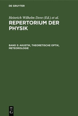 Akustik, Theoretische Optik, Meteorologie 1