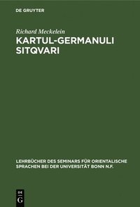 bokomslag Kartul-Germanuli Sitqvari