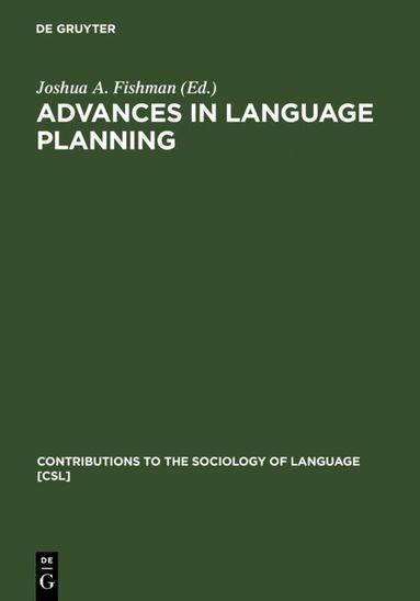 Joshua A. Fishman - Advances in language planning, Inbunden
