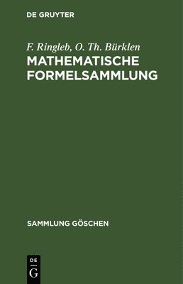 bokomslag Mathematische Formelsammlung