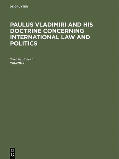 bokomslag Paulus Vladimiri and his doctrine concerning international law and politics