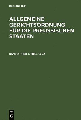de Gruyter - Theil I. Titel 14-34, Inbunden